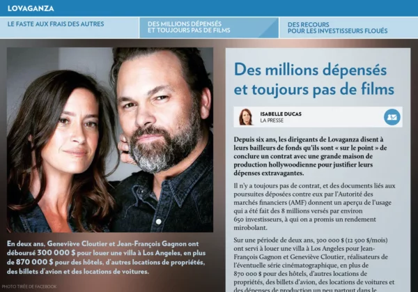 02-La-Presse+-24-octobre-2016-lovaganza-scandal.com-Karine-Lamarre-Marc-eric-fortin-Genevieve-JF-Jean-Francois-Gagnon