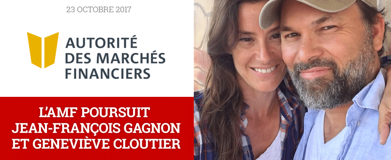Poursuite AMF Jean-Francois Gagnon, Genevieve Cloutier